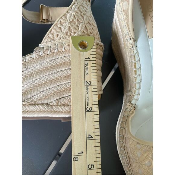 Franco Sarto Marsha Espadrille Wedge Sandals Beige Size 8.5 M - Picture 11 of 16